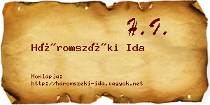 Háromszéki Ida névjegykártya